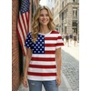 image:imageATHMILE Womens Soft Basic T Shirt Summer Tops Short Sleeve Crewneck Tees Casual Teachers Cute Work Outfits Everyday WearUsaflag