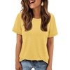 image:imageATHMILE Womens Soft Basic T Shirt Summer Tops Short Sleeve Crewneck Tees Casual Teachers Cute Work Outfits Everyday WearYellow