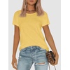 image:imageATHMILE Womens Soft Basic T Shirt Summer Tops Short Sleeve Crewneck Tees Casual Teachers Cute Work Outfits Everyday WearYellow