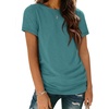 image:imageATHMILE Womens Soft Basic T Shirt Summer Tops Short Sleeve Crewneck Tees Casual Teachers Cute Work Outfits Everyday WearBlue Geen