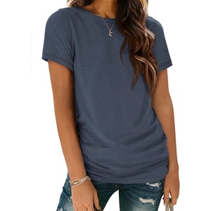 image:imageATHMILE Womens Soft Basic T Shirt Summer Tops Short Sleeve Crewneck Tees Casual Teachers Cute Work Outfits Everyday WearNavy