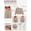 image:imageATHMILE Womens Off the Shoulder Fleece Sweatshirt Crop Top Long Sleeve Pullover Comfy Sexy Y2K Casual Fall Outfits 2026Coffee Grey