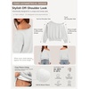 image:imageATHMILE Womens Off the Shoulder Fleece Sweatshirt Crop Top Long Sleeve Pullover Comfy Sexy Y2K Casual Fall Outfits 2026Gray