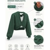image:imageATHMILE Womens V Neck Sweatshirt Open Back Crop Top Long Sleeve Fashion Sexy Y2K Casual Fall Clothes 2026Dark Green