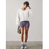 image:imageATHMILE Womens V Neck Sweatshirt Open Back Crop Top Long Sleeve Fashion Sexy Y2K Casual Fall Clothes 2026White