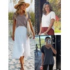 image:imageATHMILE T Shirts Short Sleeve V Neck Tees for Women Fashion Tops Trendy Lightweight Casual Summer Outfits Clothes 2026 BeachUsa Flag