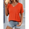 image:imageATHMILE Womens T Shirts 2026 Short Sleeve VNeck Shirts Cute Fit Summer Casual Tee Tops SXXLOrange