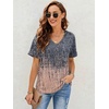 image:imageATHMILE Womens T Shirts 2026 Short Sleeve VNeck Shirts Cute Fit Summer Casual Tee Tops SXXLTiedye Coral
