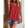 image:imageATHMILE Womens Tank Tops Sleeveless Eyelet Embroidery Scoop Neck Loose Fit Casual Summer Flowy Beach Red