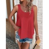 image:imageATHMILE Womens Tank Tops Sleeveless Eyelet Embroidery Scoop Neck Loose Fit Casual Summer Flowy Beach Red
