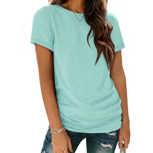 image:imageATHMILE Womens Basic T Shirt Crewneck Short Sleeve Summer Tops  Casual Tee Cute Teen Girl Work School Teachers Outfits Fashion Everyday WearAqua