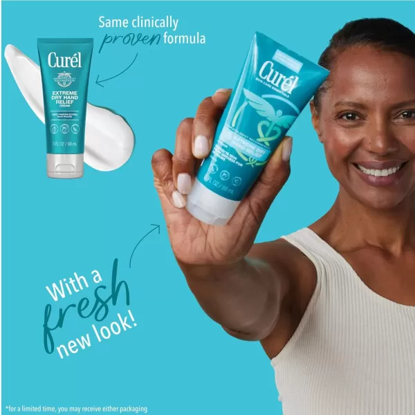imageCurel Extreme Dry Hand Dryness Relief Travel Size Hand Cream Easily Absorbed for LongLasting Relief after Washing Hands with Eucalyptus Extract 3 Ounces3 Fl Oz Pack of 1