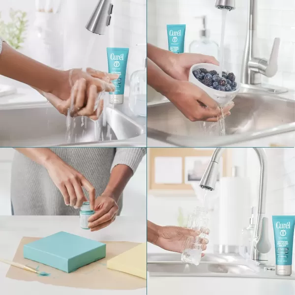 imageCurel Extreme Dry Hand Dryness Relief Travel Size Hand Cream Easily Absorbed for LongLasting Relief after Washing Hands with Eucalyptus Extract 3 Ounces3 Fl Oz Pack of 2
