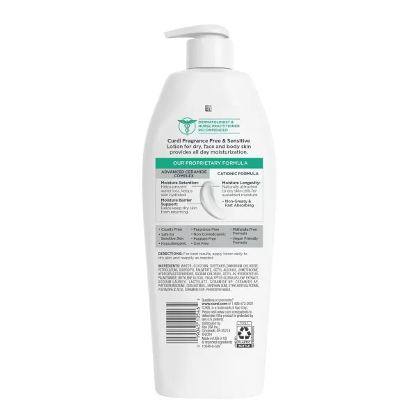 imageCurel Fragrance Free Comforting Body Lotion Unscented Dry Skin Moisturizer for Sensitive Skin with Advanced Ceramide Complex Repairs Moisture Barrier 20 oz233 Fl Oz Pack of 3