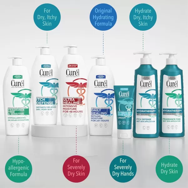 imageCurel Fragrance Free Comforting Body Lotion Unscented Dry Skin Moisturizer for Sensitive Skin with Advanced Ceramide Complex Repairs Moisture Barrier 20 oz13 Fl Oz Pack of 1