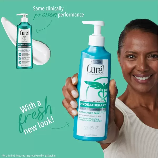 imageCurel Hydra Therapy In Shower Lotion Itch Defense Body Moisturizer with Advanced Ceramide Complex Vitamin E ampamp Oatmeal Extract Helps to Repair Moisture Barrier 12 Ounce Pack of 212 Fl Oz Pack of 2