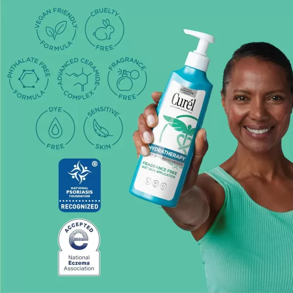 imageCurel Hydra Therapy In Shower Lotion Itch Defense Body Moisturizer with Advanced Ceramide Complex Vitamin E ampamp Oatmeal Extract Helps to Repair Moisture Barrier 12 Ounce Pack of 212 Fl Oz Pack of 1