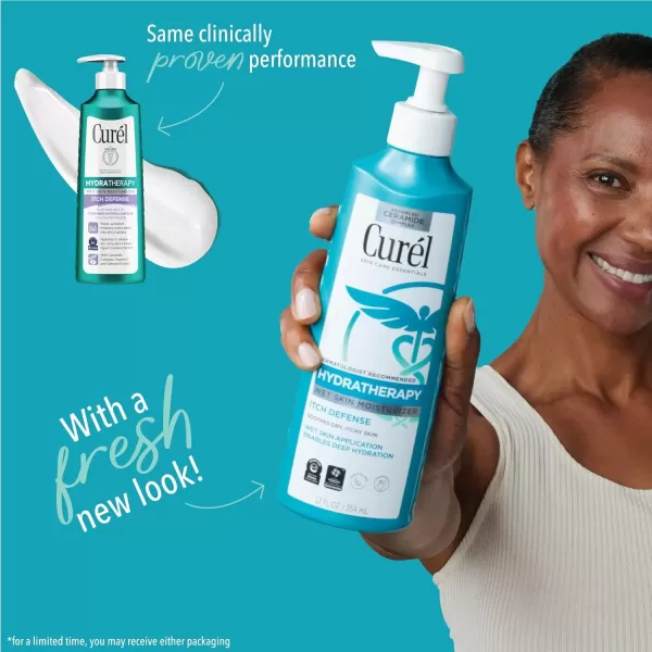 imageCurel Hydra Therapy Itch Defense Moisturizer Wet Skin Lotion 12 Ounce with Advanced Ceramide Complex Vitamin E ampamp Oatmeal Extract Helps to Repair Moisture Barrier