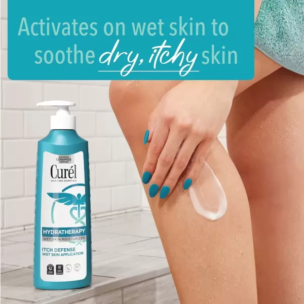 imageCurel Hydra Therapy Itch Defense Moisturizer and Body Wash SetWet Skin LotionCurl Itch Defense Calming Daily CleanserBody Wash Soapfree Formulafor DryItchy Skin12 fl ozampamp10 fl oz2Piece set