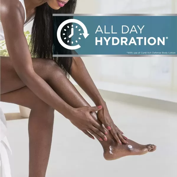 imageCurel Itch Defense Calming Body Lotion Moisturizer for Dry Itchy Skin Body and Hand Lotion with Advanced Ceramide Complex ProVitamin B5 Shea Butter 20 Ounce white20oz10 Ounce