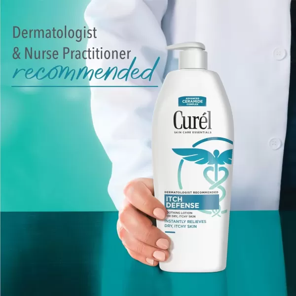 imageCurel Itch Defense Calming Body Lotion Moisturizer for Dry Itchy Skin Body and Hand Lotion with Advanced Ceramide Complex ProVitamin B5 Shea Butter 20 Ounce white20 Fl Oz Pack of 1