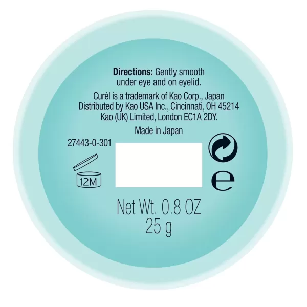 imageCurel Japanese Skin Care Moisturizer Repair Eye Cream Under Eye Cream for Dry Sensitive Skin Fragrance Free ampamp pH Balanced 08 Oz