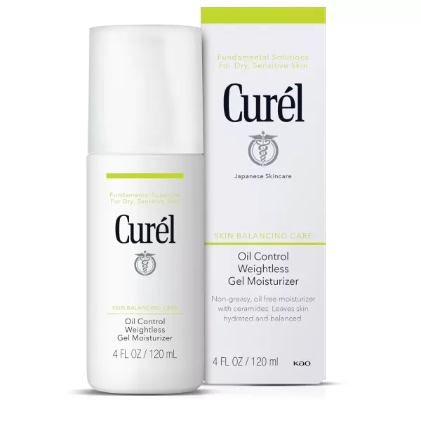 imageCurel Oil Control Weightless Gel Moisturizer for Dry Sensitive Skin Gel Moisturizer for Face Fragrance Free 4 Oz