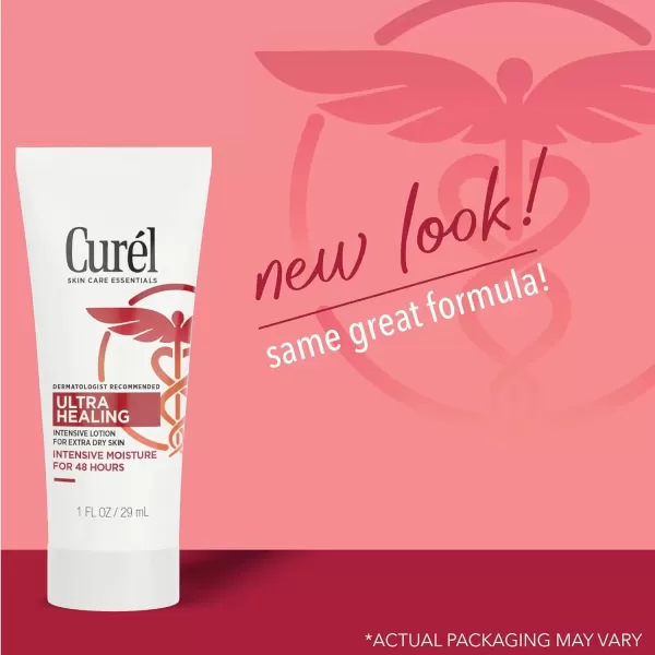 imageCurel Ultra Healing Intensive FragranceFree Lotion For ExtraDry Skin Dermatologist Recommended Ideal for Sensitive Skin Cruelty Free Paraben Free 1 Oz Pack of 30Unscented