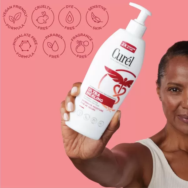 imageCurel Ultra Healing Lotion Hand and Body Moisturizer for Extra Dry Skin with Advanced Ceramide Complex and Hydrating Agents for Tight Skin 20 Ounces20 Fl Oz Pack of 1