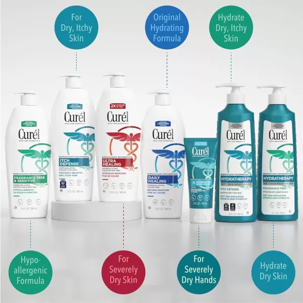 imageCurl Ultra Healing Hand and Body Lotion Dry Skin Moisturizer with Advanced Ceramide Complex and Extrastrength Hydrating Agents for ExtraDry Tight Skin 13 Ounce 3 Pack13 Fl Oz Pack of 3