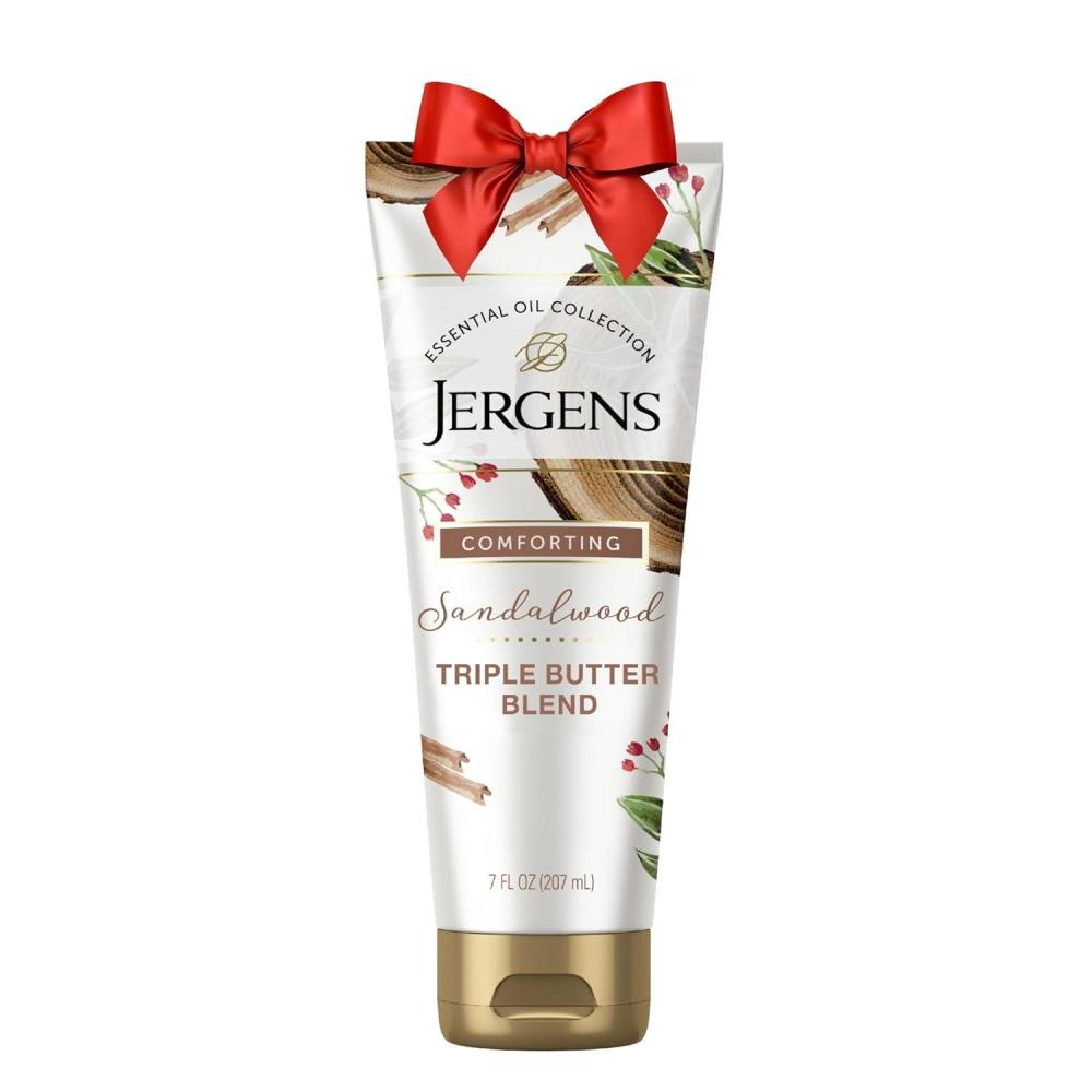 imageJergens Eucalyptus Mint Body Butter Infused with Essential Oils Helps to Relieve Stress for All Skin Types Great Size for Travel 7 Fluid OunceSandalwood Pack of 1