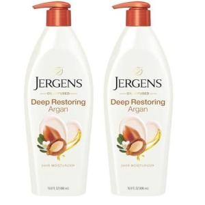 imageJergens Deep Restoring Argan Oil Moisturizer Soothing Body and Hand Lotion 168 oz with Reviving Argan Oil and Vitamin E OilInfused Dermatologist Tested168oz Lotion