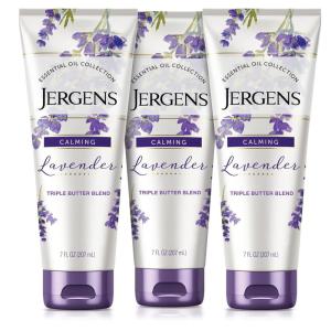 imageJergens Eucalyptus Mint Body Butter Infused with Essential Oils Helps to Relieve Stress for All Skin Types Great Size for Travel 7 Fluid OunceLavender Pack of 3