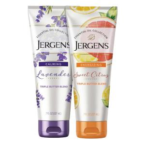 imageJergens Eucalyptus Mint Body Butter Infused with Essential Oils Helps to Relieve Stress for All Skin Types Great Size for Travel 7 Fluid OunceSweet Citrus  Lavender Pack of 2