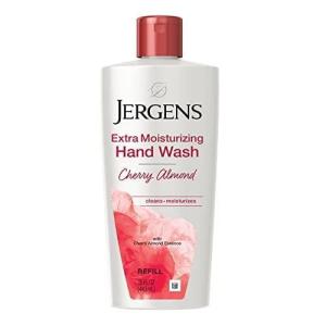 imageJergens Extra Moisturizing Hand Soap Liquid Hand Soap Dispenser with Jergens Cherry Almond Scent Hand Wash For Dry Hands 83 Ounces Pack of 316 Fl Oz Pack of 1