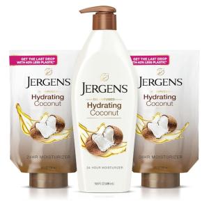 imageJergens Hydrating Coconut Body Moisturizer 168 Ounce Pack of 31093 Fl Oz Pack of 3
