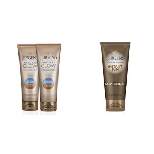 imageJergens Natural Glow Firming Self Tanner Body Lotion Medium to Deep Skin Tone Sunless Tanning Moisturizer with Collagen and Elastin Helps to Visibly Reduce Cellulite 75 Oz Pack of 2Lotion  Tanning Moisturizer  Bronzer