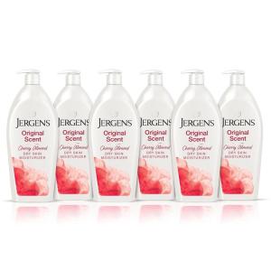 imageJergens Original Scent Dry Skin Body Lotion Hand and Body Moisturizer for Long Lasting Skin Hydration with HYDRALUCENCE blend and Cherry Almond Essence 32 Ounce Pack of 632 Fl Oz Pack of 6