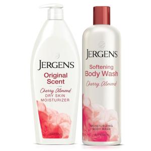 imageJergens Original Scent Dry Skin Lotion Body and Hand Moisturizer for Long Lasting Skin Hydration with HYDRALUCENCE blend and Cherry Almond Essence 32 Ounce21 Fl Oz Pack of 2
