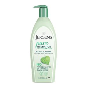 imageJergens Pure Hydration Body Lotion Plant Based Moisturizer Hydrates Dry to Extra Dry Skin Paraben and Cruelty Free Fragrance Free Formula 24hr Hydration 13 oz Pump Bottle