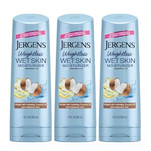 imageJergens Wet Skin Body Lotion with Coconut Oil In Shower Lotion for Dry Skin FastAbsorbing NonSticky Dermatologist Tested 10 OunceCoconut Oil Pack of 3