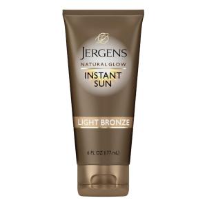 imageJergens Natural Glow Instant Sun Self Tanner Moisturizer  Bronzer Lightweight Sunless Tanner Moisturizer for a Sunkissed Natural Glow Light Bronze 6 OunceLight Bronze