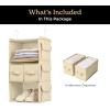 imageSMIRLY 3 Shelf Hanging Closet Organizer and Storage Shelves  Hanging Organizer for Closet Hanging Shelves for Closet Organizers and Storage Small Closet Organizer Sweater Storage for ClosetBeige