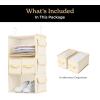 imageSMIRLY 3 Shelf Hanging Closet Organizer and Storage Shelves  Hanging Organizer for Closet Hanging Shelves for Closet Organizers and Storage Small Closet Organizer Sweater Storage for ClosetCream White