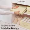 imageSMIRLY 3 Shelf Hanging Closet Organizer and Storage Shelves  Hanging Organizer for Closet Hanging Shelves for Closet Organizers and Storage Small Closet Organizer Sweater Storage for ClosetBeige