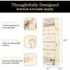 imageSMIRLY 6 Shelf Hanging Closet Organizer and Storage Shelves  Hanging Organizer for Closet Hanging Shelves for Closet Organizers and Storage Large Closet Organizer Sweater Storage for ClosetCream White