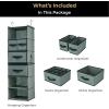 imageSMIRLY 6 Shelf Hanging Closet Organizer and Storage Shelves  Hanging Organizer for Closet Hanging Shelves for Closet Organizers and Storage Large Closet Organizer Sweater Storage for ClosetGrey