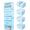 imageSMIRLY 6 Shelf Hanging Closet Organizer and Storage Shelves  Hanging Organizer for Closet Hanging Shelves for Closet Organizers and Storage Large Closet Organizer Sweater Storage for ClosetBlue