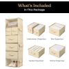 imageSMIRLY 6 Shelf Hanging Closet Organizer and Storage Shelves  Hanging Organizer for Closet Hanging Shelves for Closet Organizers and Storage Large Closet Organizer Sweater Storage for ClosetBeige