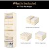 imageSMIRLY 6 Shelf Hanging Closet Organizer and Storage Shelves  Hanging Organizer for Closet Hanging Shelves for Closet Organizers and Storage Large Closet Organizer Sweater Storage for ClosetCream White